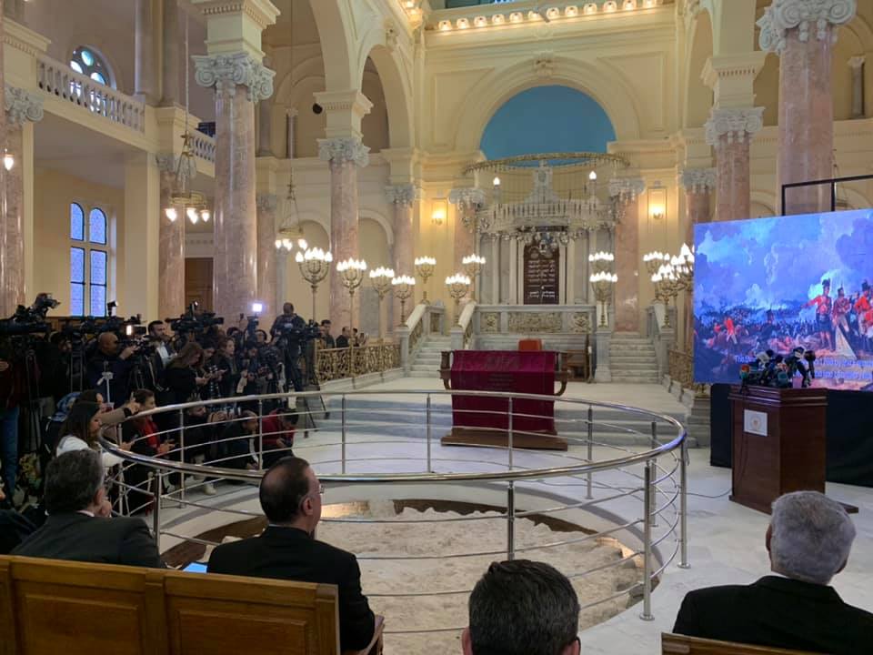 The reopening of the newly-restored Eliyahu Hanavi synagogue in Alexandria, January 10, 2020. (Courtesy, Sammy Ari)
