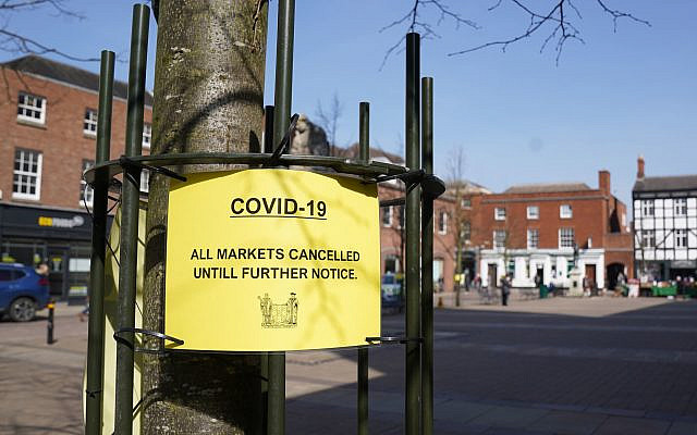 Towns and cities across the UK have closed schools, shops and places of worships due to the coronavirus  

( Photo credit: Morgan Harlow/PA Wire via Jewish News)