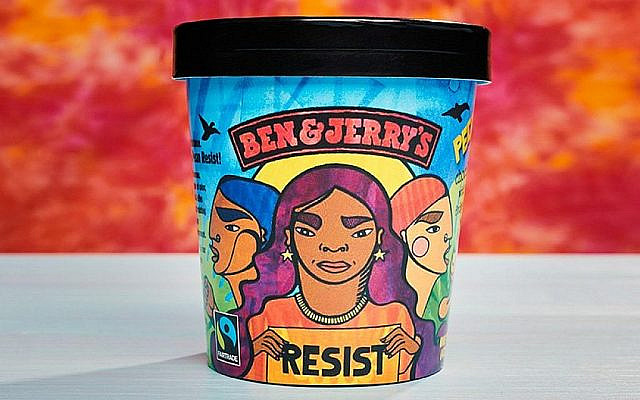 Ben & Jerrys 'Pecan Resist' ice-cream launched October 2018. (Ben & Jerrys)