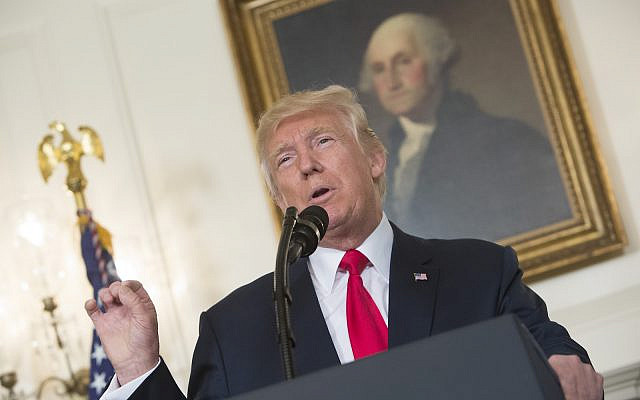 President Donald Trump makes a statement on the violence in Charlottesville, Va., at the White House, Aug. 14, 2017. (Chris Kleponis-Pool/Getty Images)