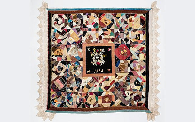 This 'Crazy' quilt was stitched in Canton, Mississippi by the Jewish Ladies' Sewing Circle. Museum visitors will be able to create quilt squares representing their own identities and communities in an interactive, electronic exhibit. Image courtesy of the Museum of Southern Jewish Experience