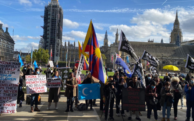 Tibetans, Uyghurs, and Hong Kongers plus friends