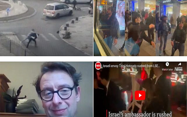 All four images taken from ToI website.
Credits given:
David Miller - Screen grab/YouTube //
Jerusalem - video screenshot //
London bus - Video screenshot //
Ambassador - Screen grab /YouTube