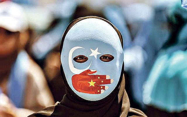 Protestors against discrimination of Uyghurs