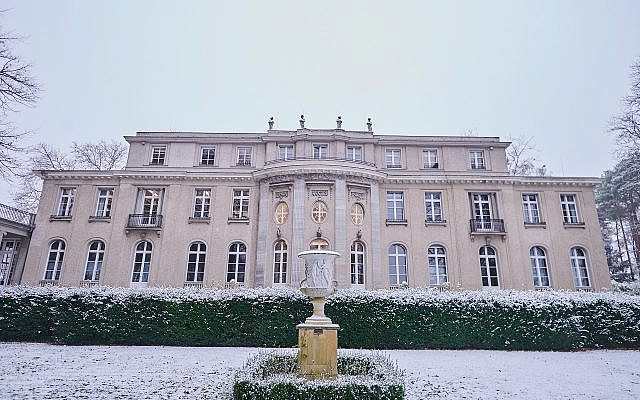 Snow lies in front of the House of the Wannsee Conference. On January 20, 1942, high NSDAP and SS officials met in the villa on Berlin's Wannsee.