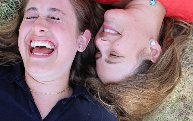 My sister Chana & I laughing together during my recent trip to Melbourne. (courtesy)