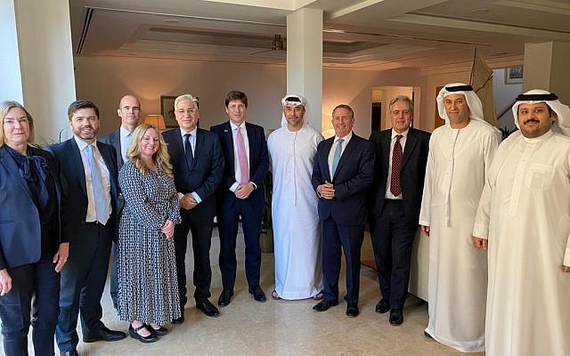 Dr Liam Fox leading a delegation in the UAE