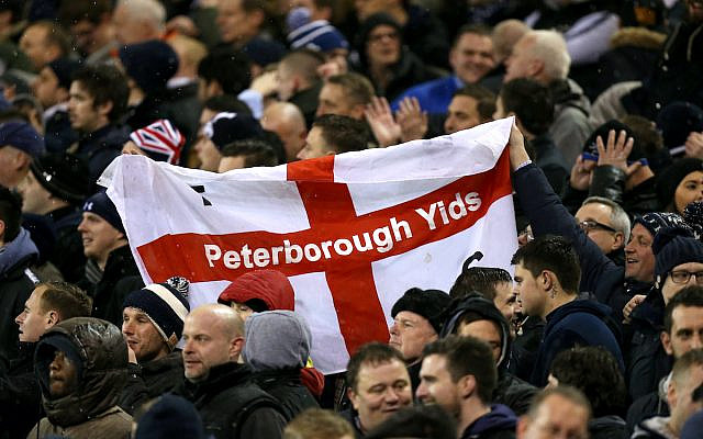 Tottenham Hotspur fans holding a sign with the term 'Yids' in the stands during the Capital One Cup Semi Final, Second Leg at Bramall Lane, Sheffield. (Photo credit: Mike Egerton/PA Wire.) Via Jewish News