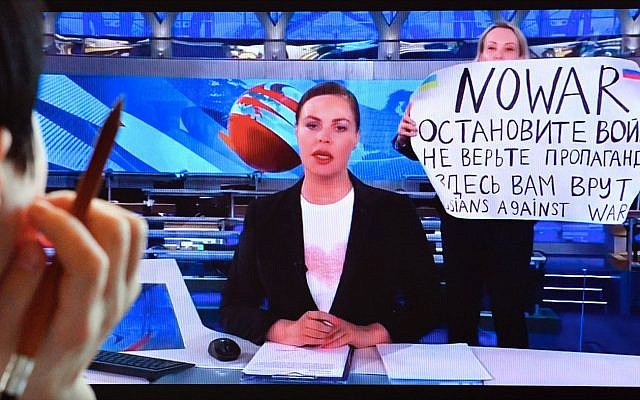 Screen grab from Russian TV