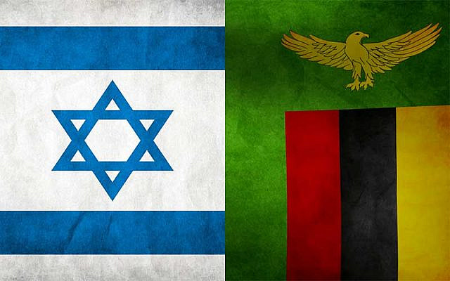 The flags of Israel and Zambia. CREDIT: ZambiaInvest.com