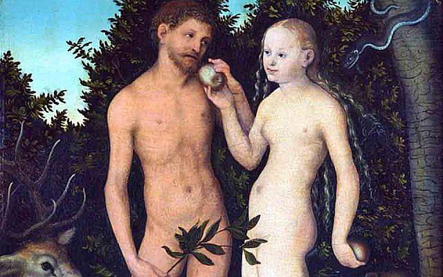 An early 16th-century painting of Adam and Eve by the German painter Lucas Cranach the Elder./Credit: Wikimedia Commons.