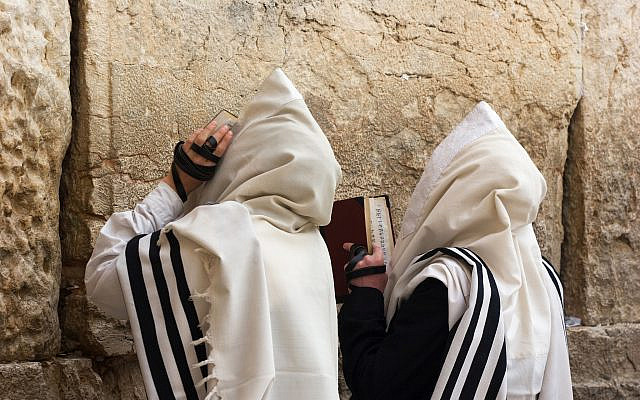 Jews praying at the Kotel (iStock photo, Credit: Mikhail Levit)