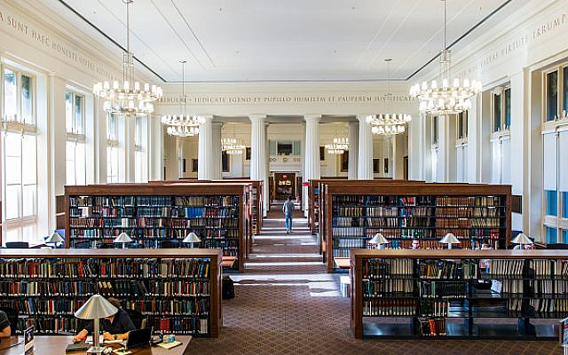 Students working in Langdell Hall Library on the campus of Harvard Law School in Cambridge, MA. Harvard Law School is the oldest continually-operating law school in the United States and is home to the largest academic law library in the world. (Photo by Brooks Kraft LLC/Corbis via Getty Images)