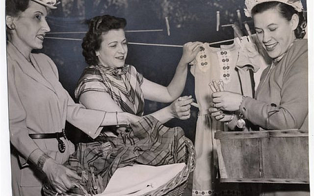 Hadassah members collecting clothing for Israel in the 1960's. Photo courtesy of Hadassah.