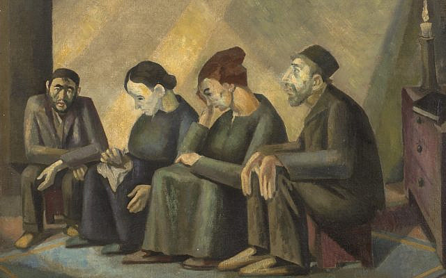 The Mourners (Sitting Shiva), by Emmanuel Levy, 1928.