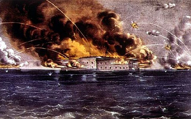 Attack against Fort Sumter - 1861 (Public Domain/ Wikimedia Commons)