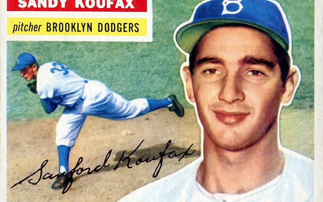 Sandy Koufax 1956 Topps baseball card.