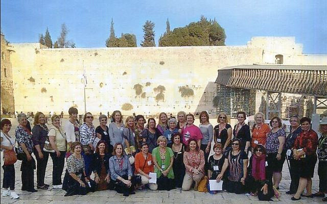October 2012: Hadassah
Region Presidents Tour immediately preceding Hadassah's Centennial Convention in Jerusalem,
Location: Western Wall, Jerusalem. Photo courtesy of the author.