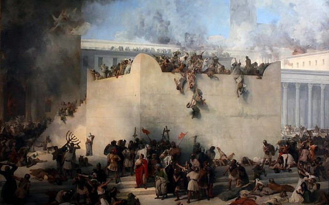 Image: Destruction of the Temple in Jerusalem by Francesco Hayez.