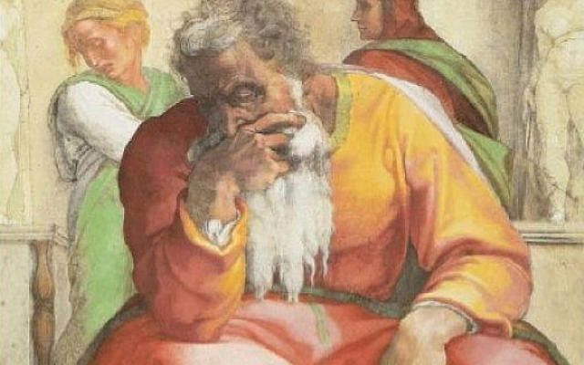 From 'The Prophet Jeremiah,' by Michelangelo.