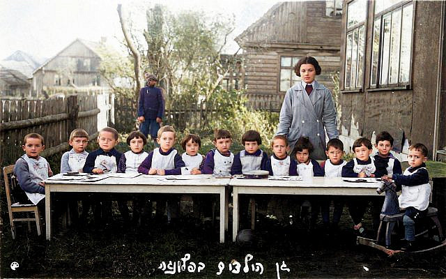 Jewish children in a nursery school in Lithuania. Were any of these Jewish girls among the 74?
Photo source: Screenshot from the documentary J’Accuse