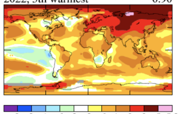 January to June Mean Surface Temperature Maps relative to the 1951-80 mean.