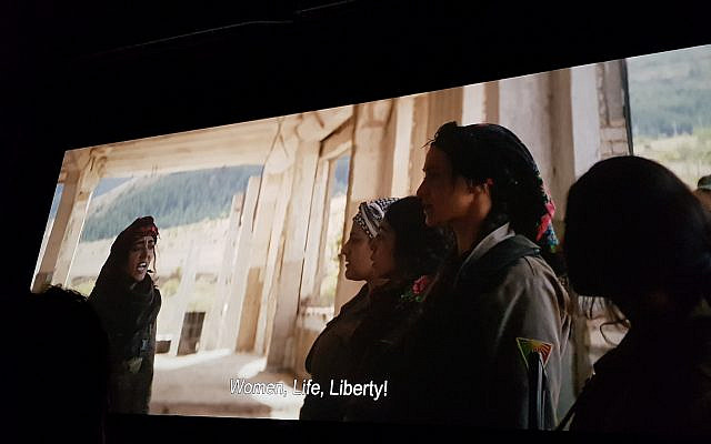 The author took this image during his fieldwork at the 9th Kurdish Film Festival in Berlin in 2019. This is an image of the film, entitled "Girls of the Sun".