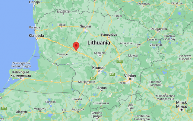 Source: Google Maps. Location: Vidukle, Lithuania.