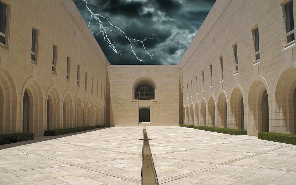 Supreme Court building, Jerusalem (original image via iStock, composite image by The Times of Israel)