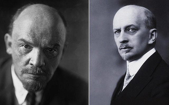 Vladimir I. Lenin, in 1920, and Ivan A. Il’in, the philosopher (1883-1954) [Photos: Wikipedia, public domain]