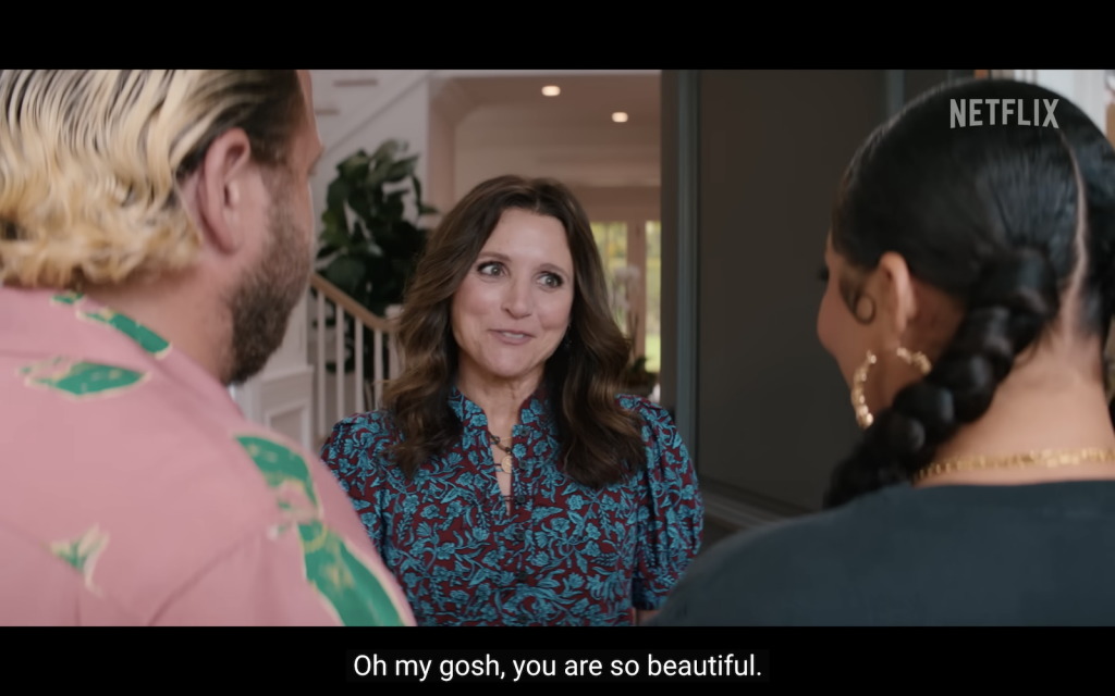 Julia Louis-Dreyfus as Shelley Cohen in a screenshot from the trailer for 'You People'