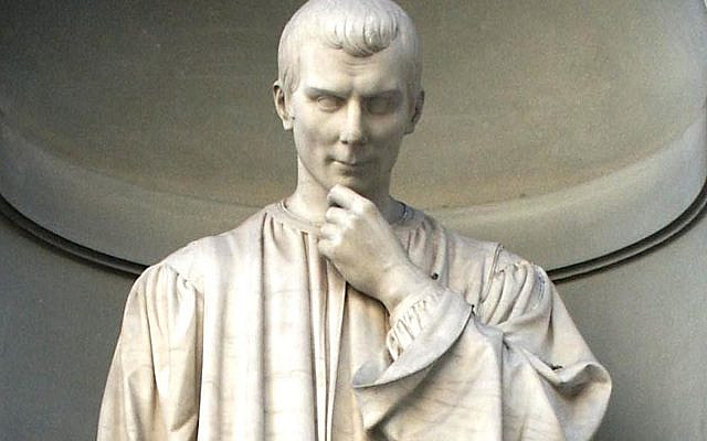 Statue of Niccolo Machiavelli by Lorenzo Bartolini, in the Uffizi Gallery in Florence, Italy, 1843 (Cc-Share Alike 3.0)