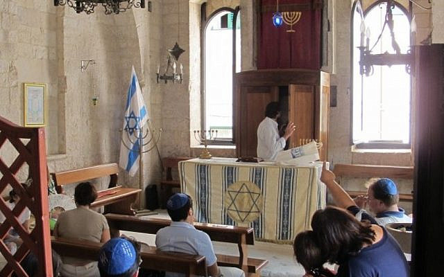 Used for centuries as a church, the former synagogue in Trani, Italy, has returned to its original role as a Jewish house of worship. (Ruth Ellen Gruber/JTA, via The Times of Israel)