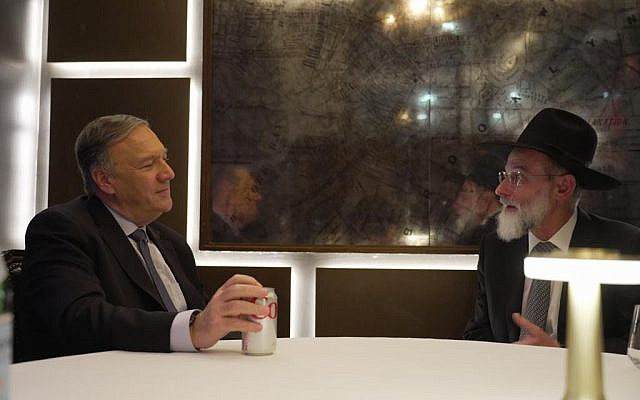 Secretary of State Mike Pompeo meeting with Rabbi Dovid Hofstedter, founder and leader of Dirshu