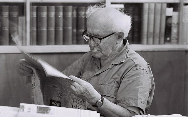 David Ben-Gurion in his library in Sdeh Boker. Envisioning Israel’s future hearkens back to the modern state’s roots — namely, the pioneering spirit of Ben-Gurion, writes Doug Seserman. Credit: National Photo Collection of Israel/GPO.