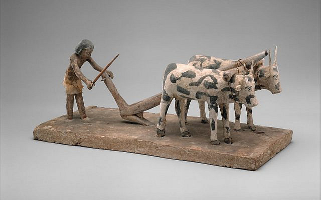 Image of 'Model of a Man Plowing'. ca. 1981–1885 B.C. Placed in the public domain by the Metropolitan Museum, New York.