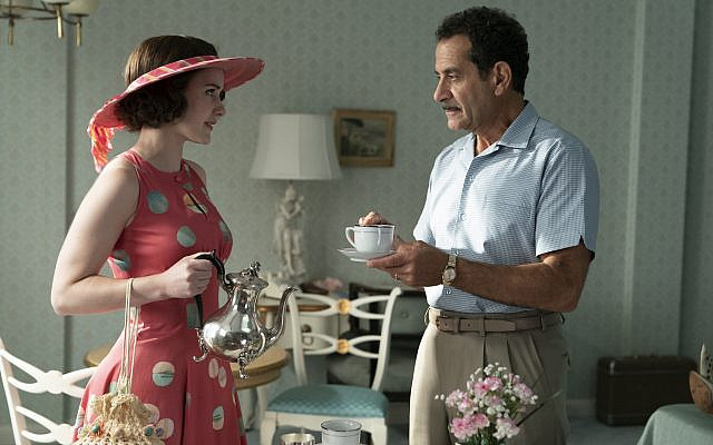 The fictional "Midge" Maisel with her fictional father