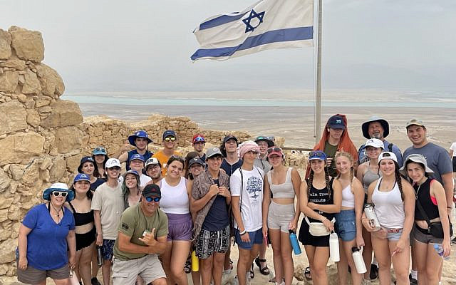 "Schiffer Teens Adventure in Israel" on Masada.  Photo (c) T. Book, 2023