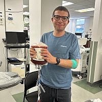 The final bag of stem cells to be donated (Photo Credit: Andrew Keene)