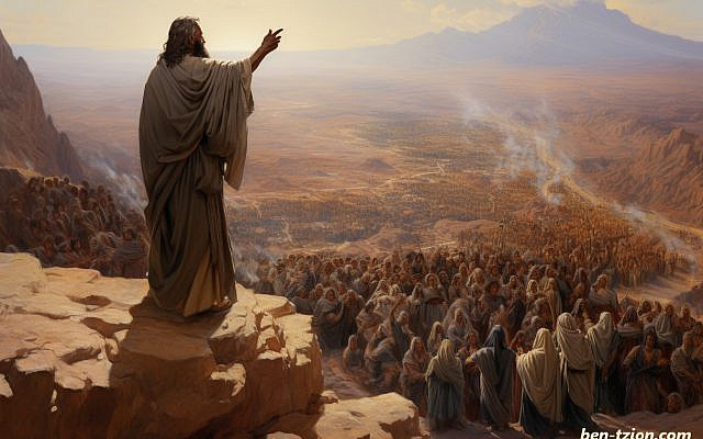 Moses Addressing (AI-generated image by author)