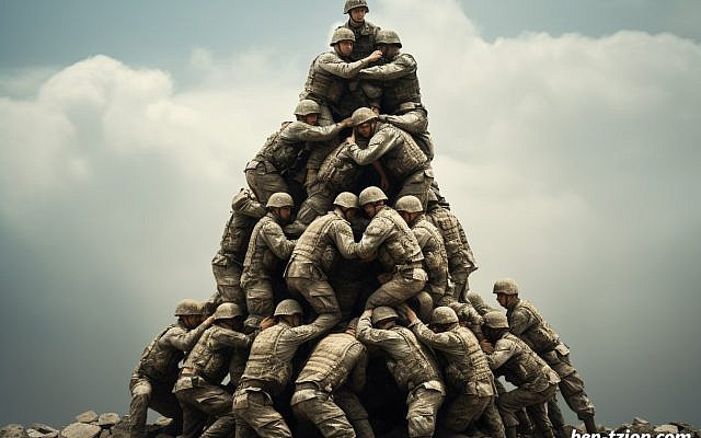 Soldier Pyramid (AI-generated image by author)