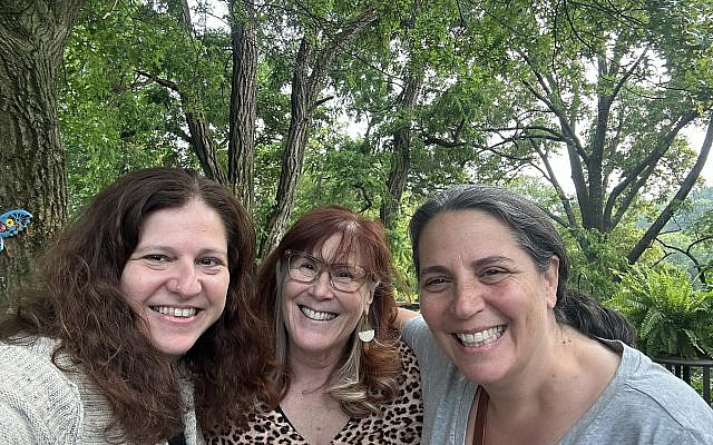 Rabbi Naomi Kalish, Dana Gold, and Rabbi Kara Tav in Pittsburgh, PA on June 6, 2023, meeting regarding chaplaincy at the courthouse during the trial for the shooting at the Tree of Life synagogue building.