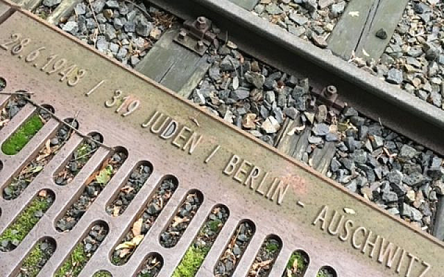 At the Gleis (Platform) 17 Memorial in Berlin, remembrance.  (Photo credit: Melanie Roth Gorelick)