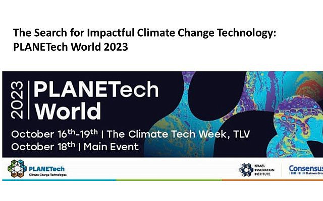 Impactful Climate Change Technology: PLANETech World 2023
