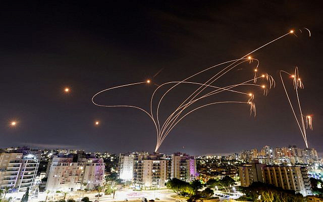 Iron Dome in action. (via X/formerly Twitter)