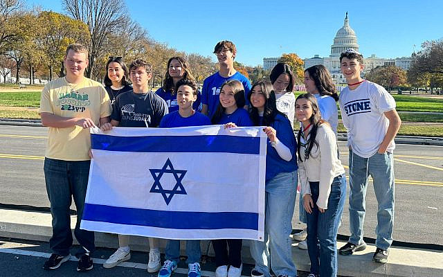 Students who spoke during the Pre-March event at the March for Israel