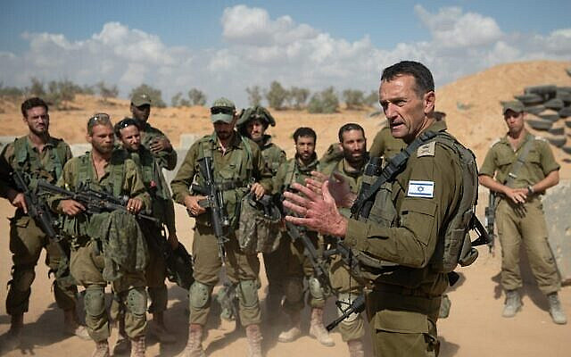 IDF troops on the Gaza border last week.