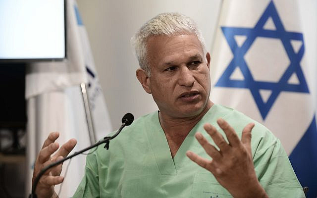Dr. Chen Kugel, head of the National Center of Forensic Medicine (Abu Kabir) in Jaffa, speaks at a press conference about the identification process of the victims of the murderous Hamas attacks on southern communities on October 7, 2023. Jaffa, October 16, 2023. (Tomer Neuberg/Flash90)