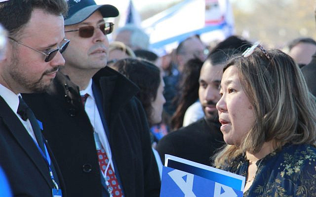 U.S. Rep. Grace Meng (D-NY), a member of the House Appropriations Subcommittee on State and Foreign Operations, attended the ‘March for Israel’ event on Nov. 14, which featured close to 300,000 Israeli supporters. Photo courtesy of Rep. Meng.