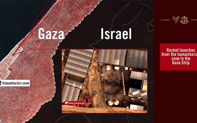 Hamas Rocket Launches into Israel from Humanitarian Zone